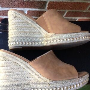 Steven Dials faux nubuck wedge platforms Size 9
